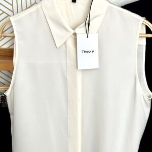 NWT: Theory Classy Silk Sleeveless Blouse